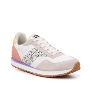 Keds Womens Retro Sneakers Size 8 Colorblock Neutral White Beige Purple Peach